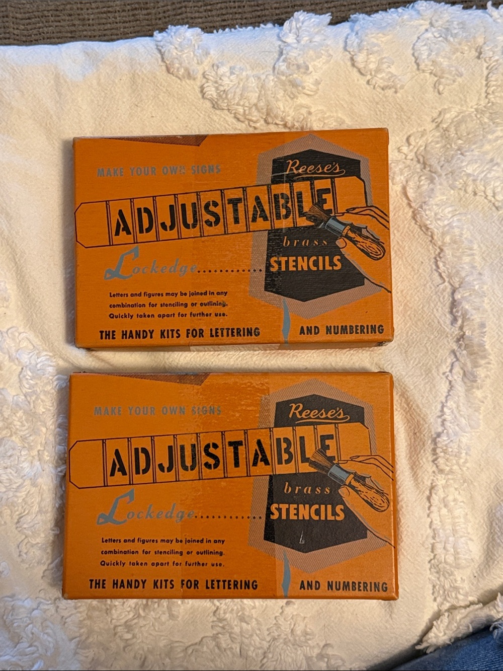 Vintage Adjustable Brass Stencils
